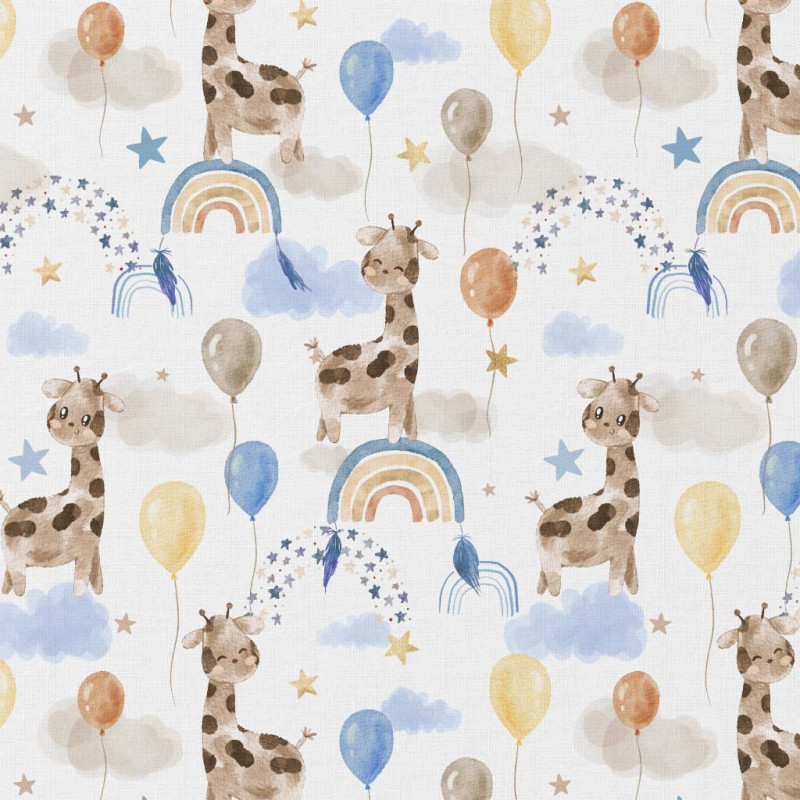 Printed Cotton SOPHIE White / Blue